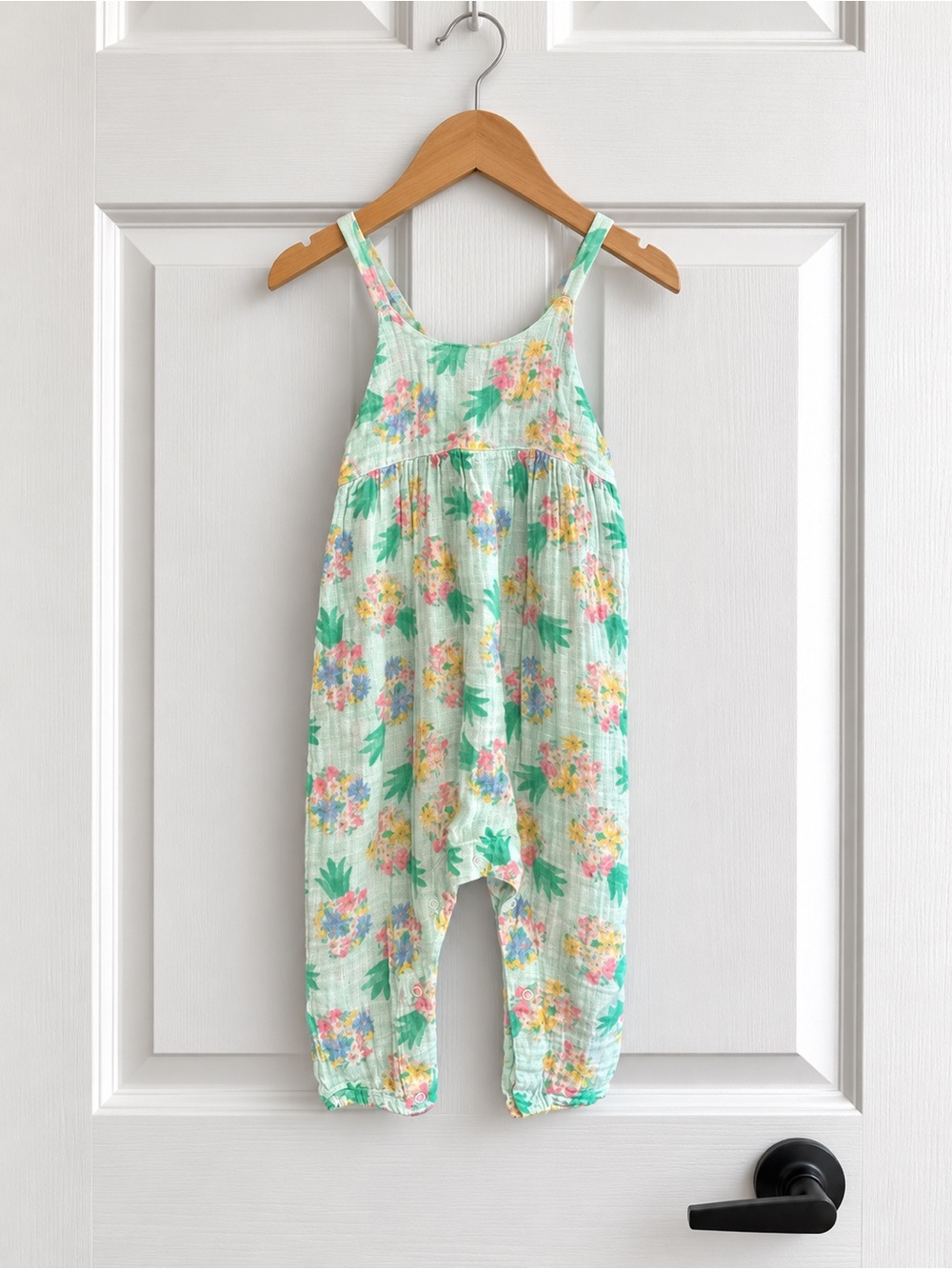 Angel Dear 18-24M Floral Muslin Tie Back Jumpsuit Romper